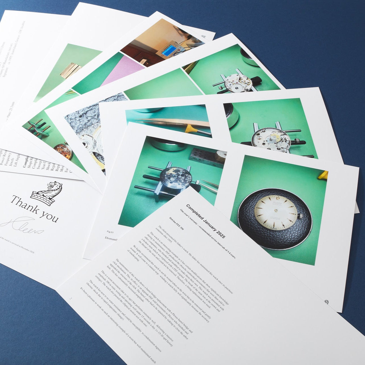 Documented watch service watch restoration service documents