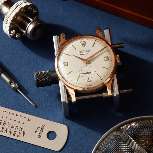 Rolex Precision 1960 gold watch making vintage restoration Rixson Repairs 